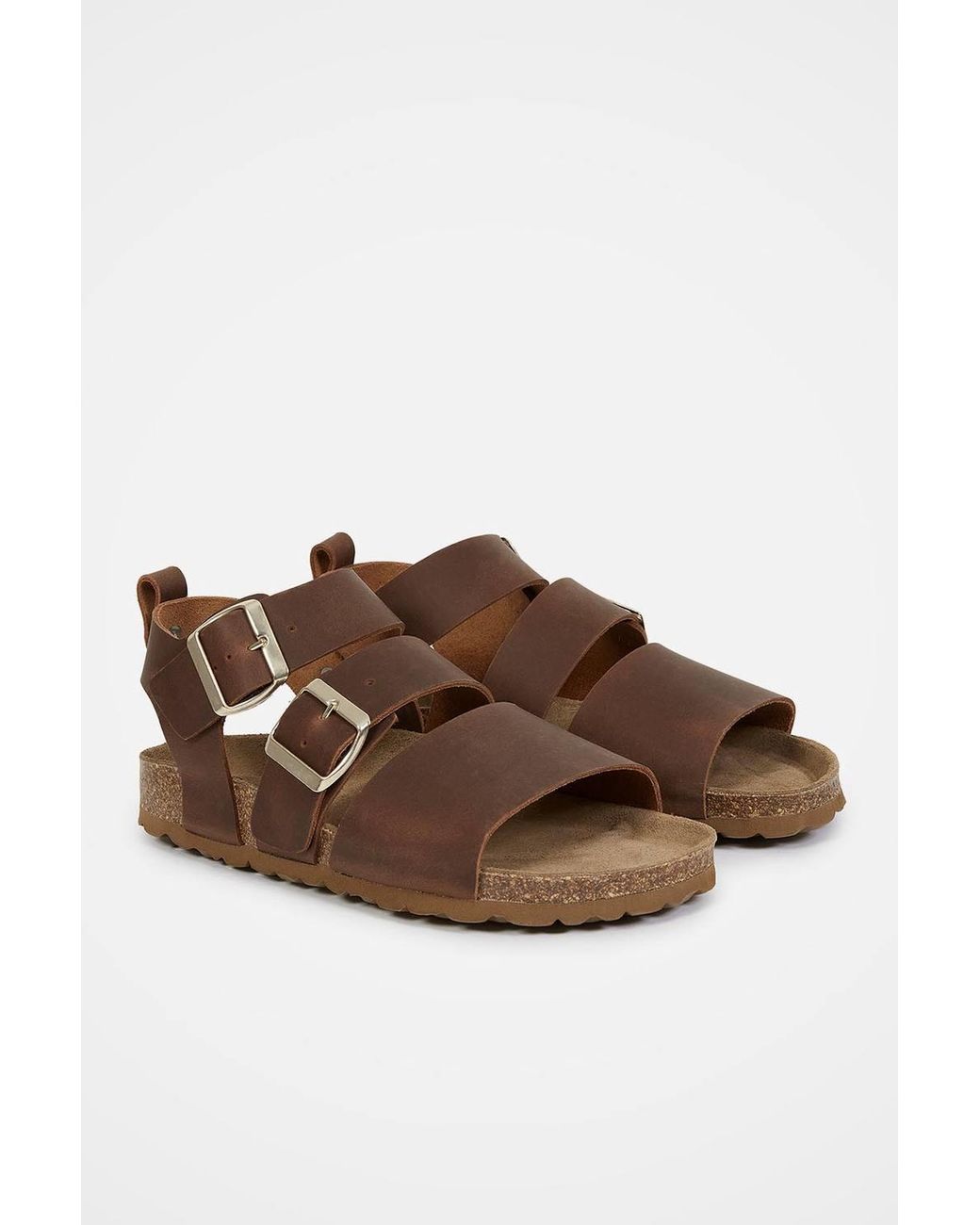 Celtic & Co. Brown An Elegant Triple Strap Sandal