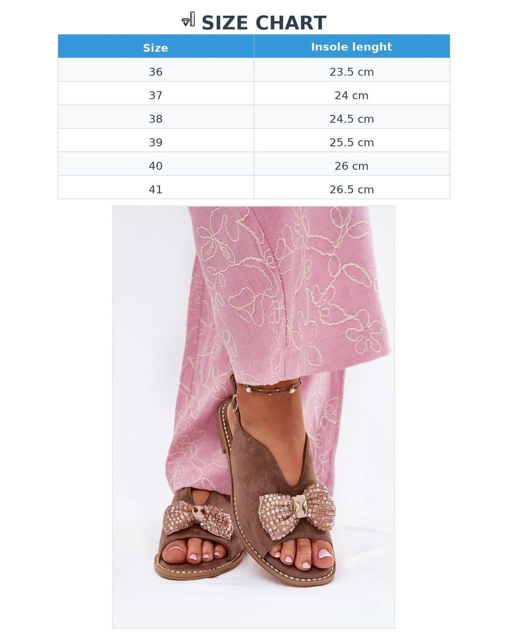 Love Lace Pink Suede Bow Flat Sandals With Adjustable Buckle & Insole
