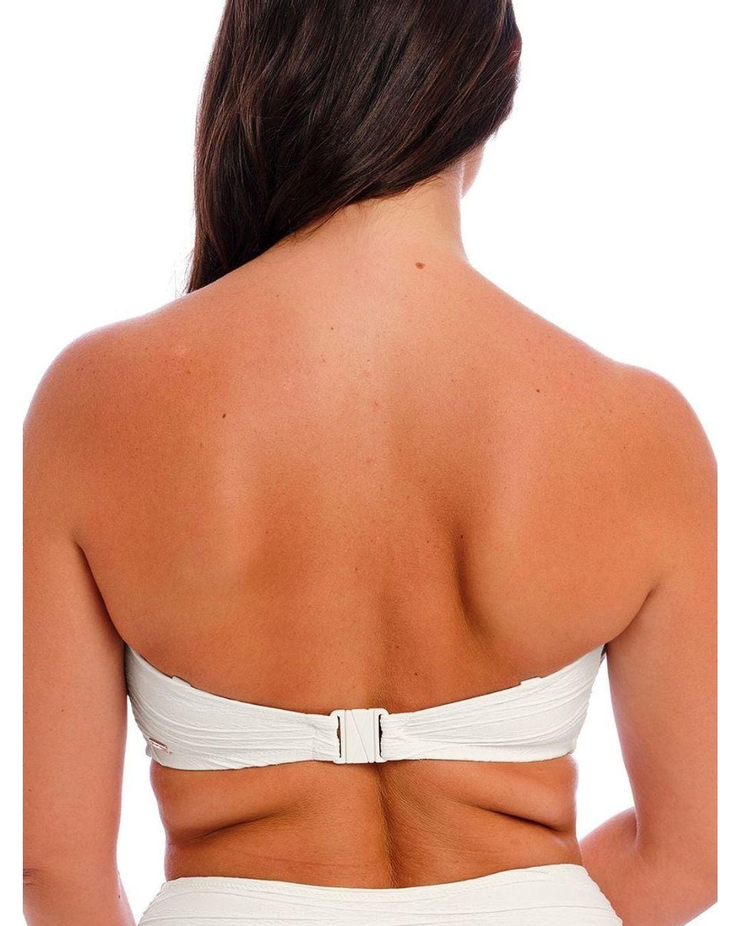 Fantasie White Beach Waves Bandeau Bikini Top