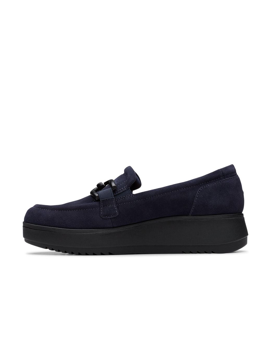 Clarks Blue Zylah Top Suede Loafers, Slip Ons