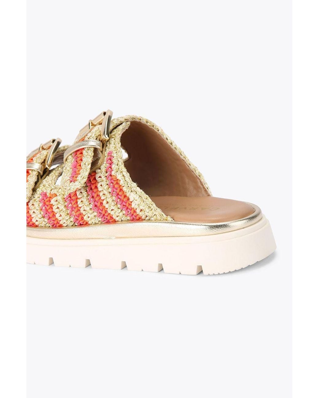 Carvela Kurt Geiger Pink 'Pavilion Crochet' Fabric Sandals