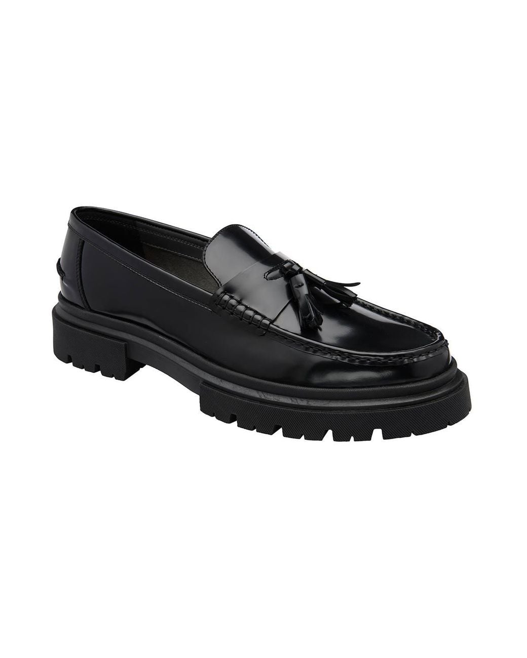 Frank Wright Black Leather 'Cook' Loafers for men
