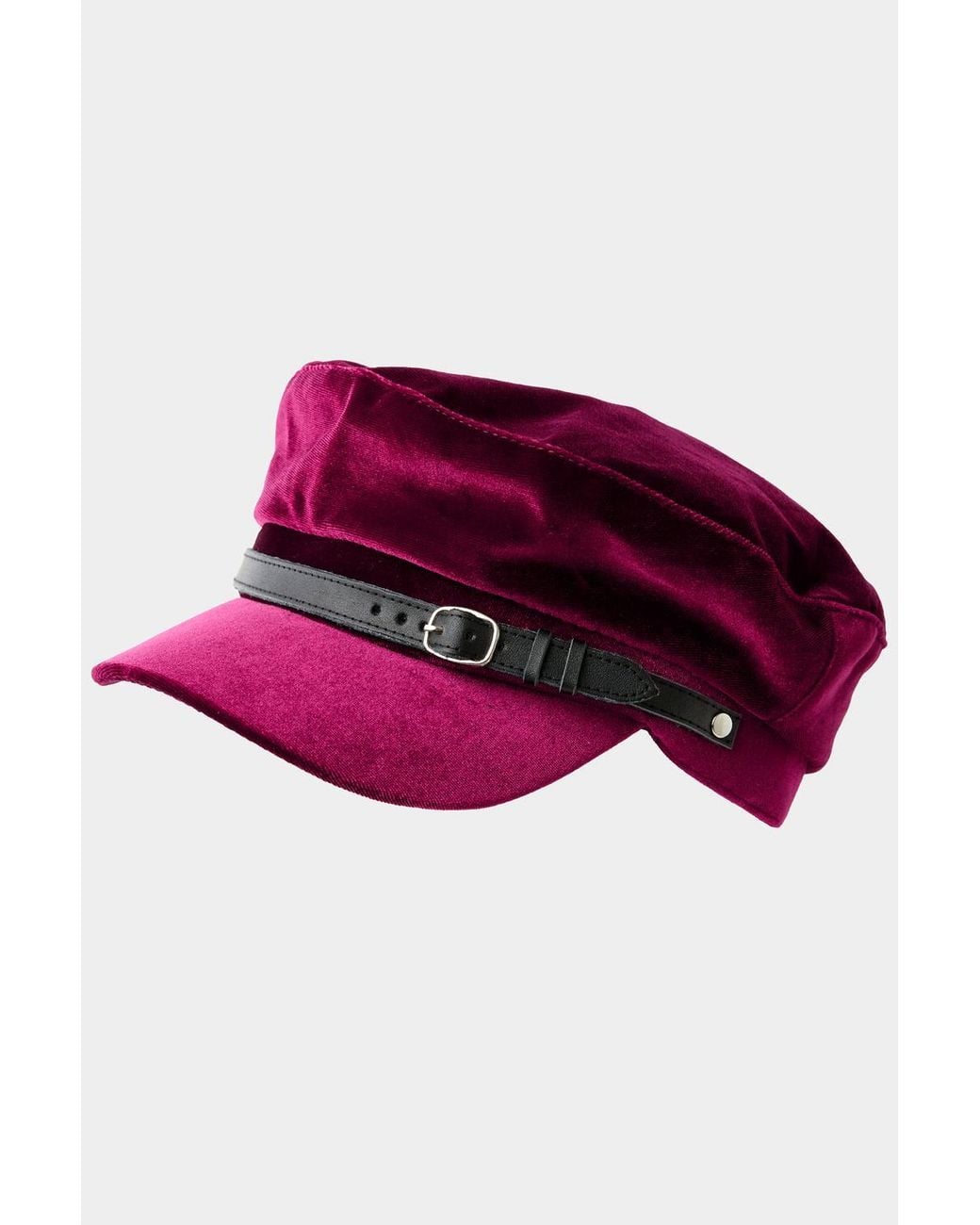 Joe Browns Pink Velvet Train Driver Cap