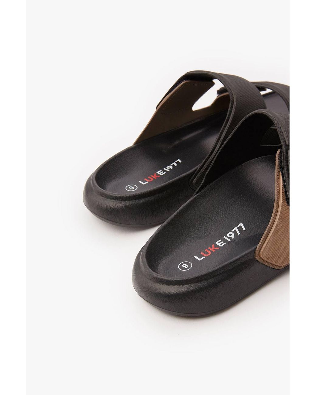 Luke 1977 Black Lisbon Double Strap Sandle for men