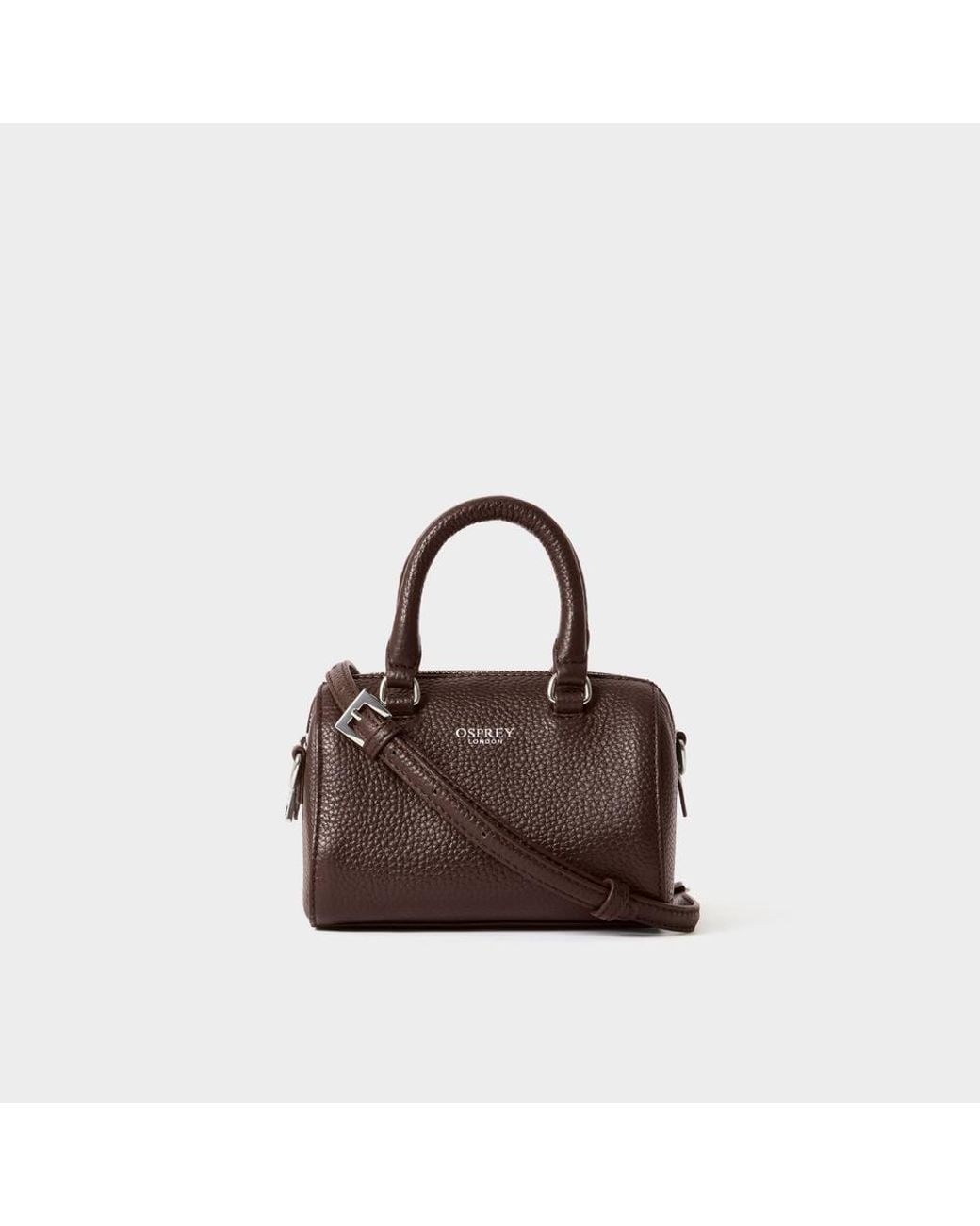 Osprey Brown The Madison Mini Leather Barrel Bag