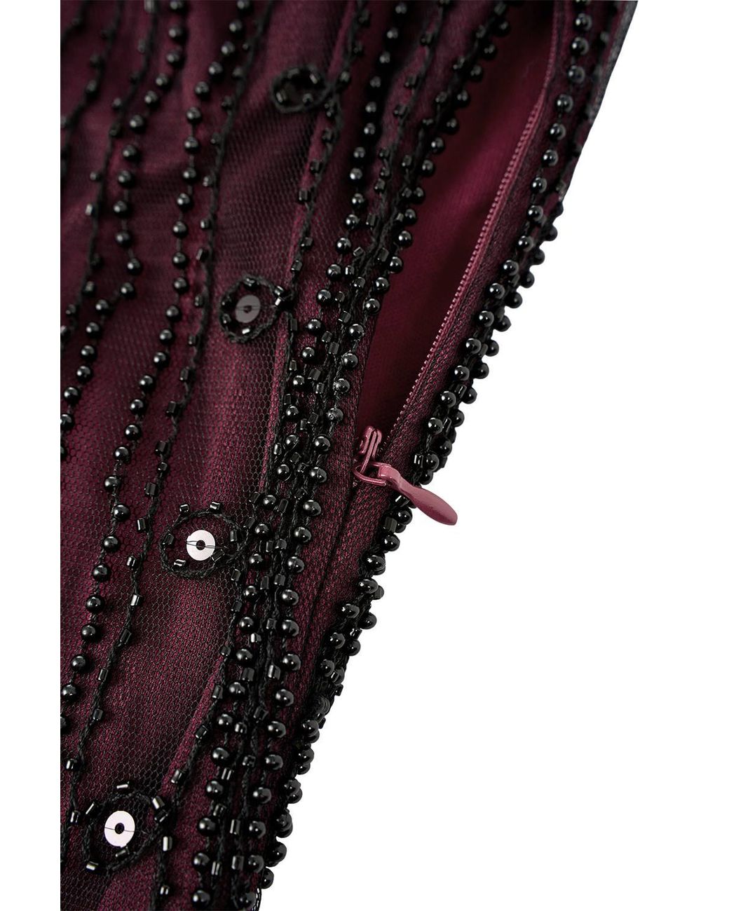 MODISHION Purple 1920S Art Deco V-Neck Flapper Dress With Double-Tier Fringe