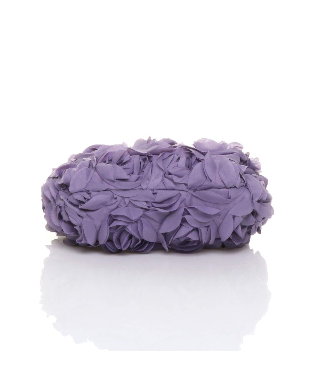 AJVANI Purple Flower Rose Ruffle Wedding Evening Clutch Bag