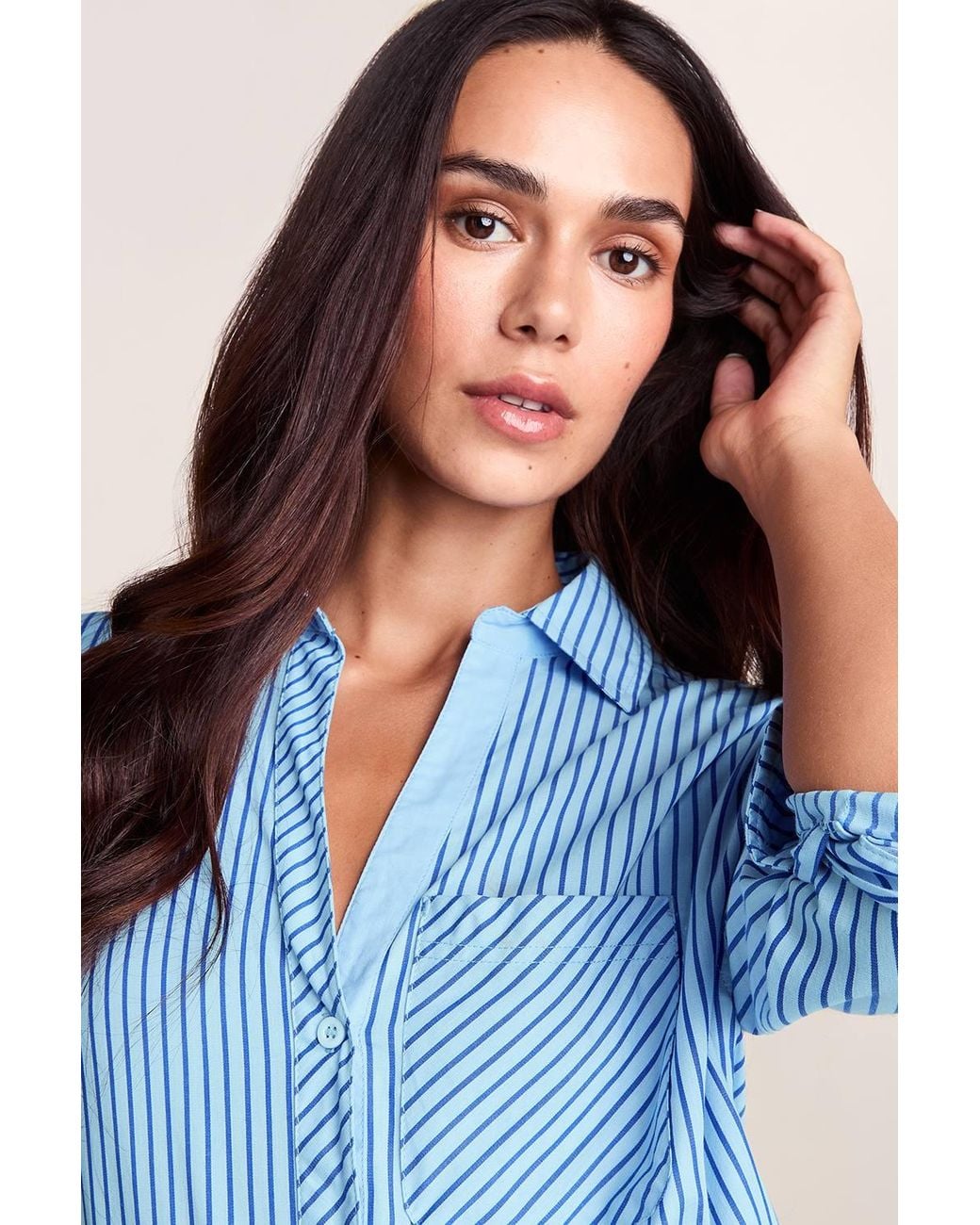 TOG24 Blue 'Helena' 100% Cotton Long Sleeve Shirt