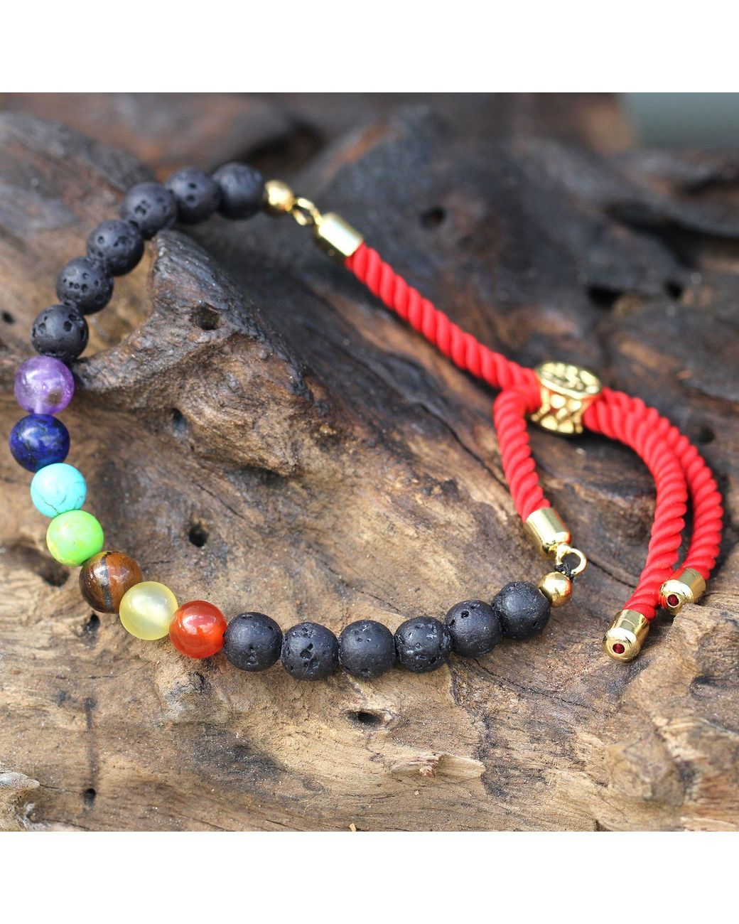KDMD Blue 18K Plated Gemstone Royal String Bracelet