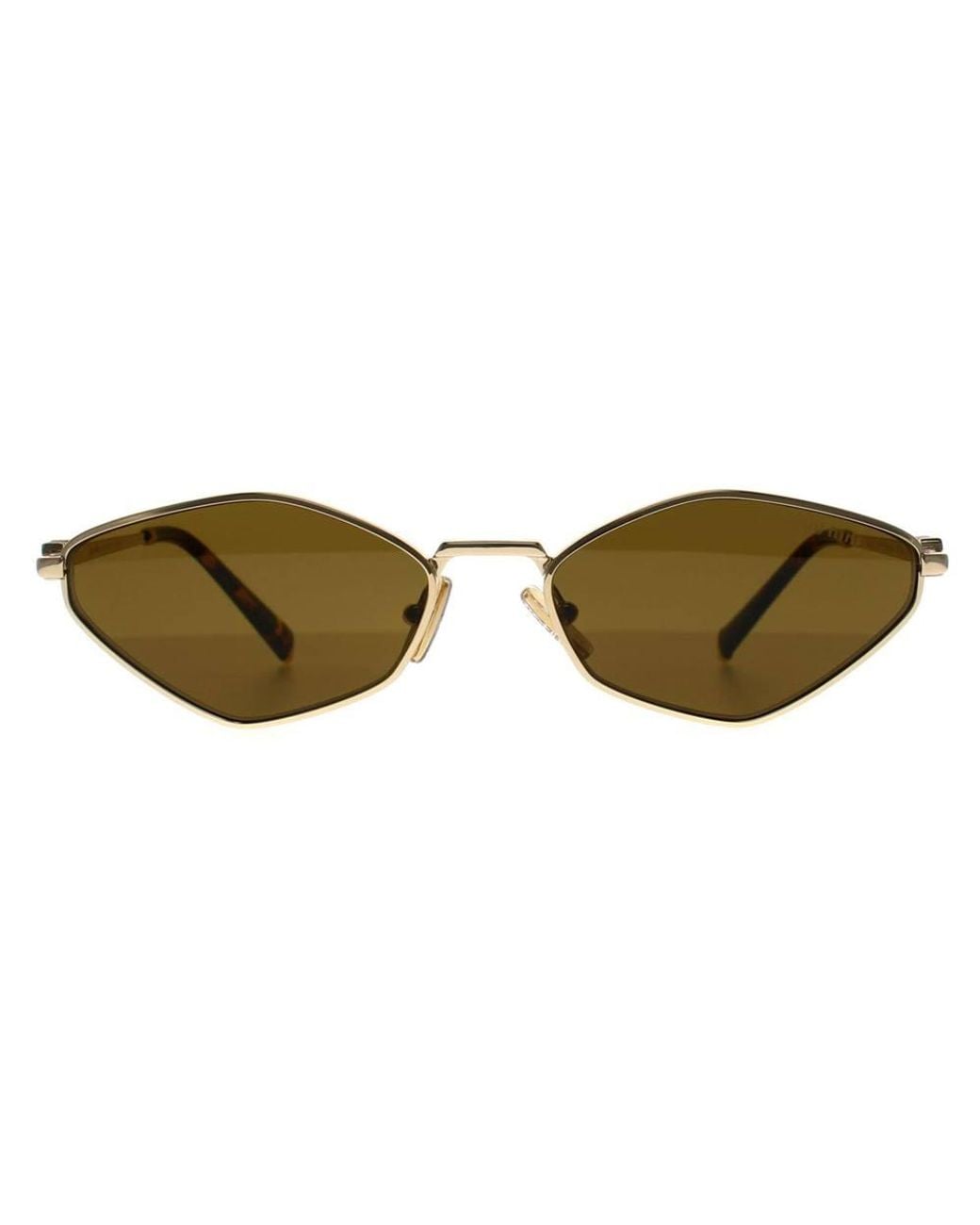 Miu Miu Brown Oval Dark Mu 56Zs