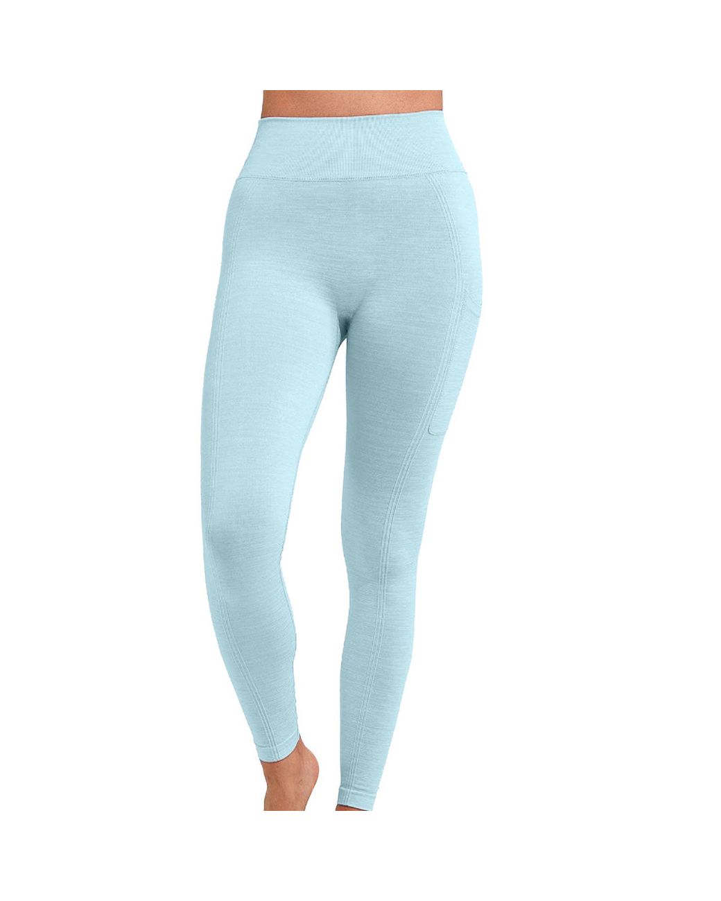 Tridri Blue Melange Sculpted Seamless 3D Leggings