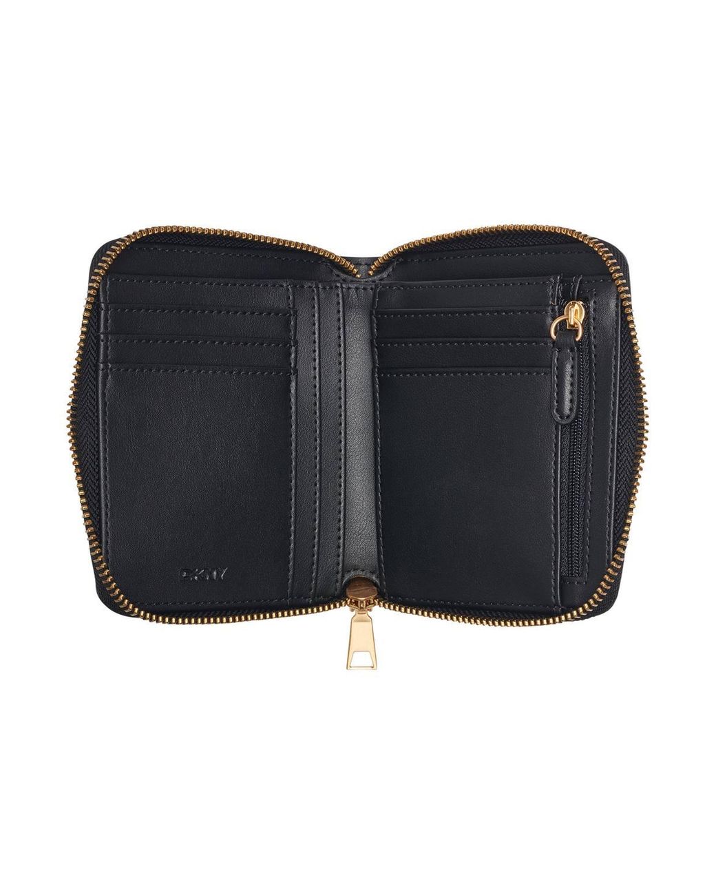 DKNY Black Hadlee Small Zip Around Wallet