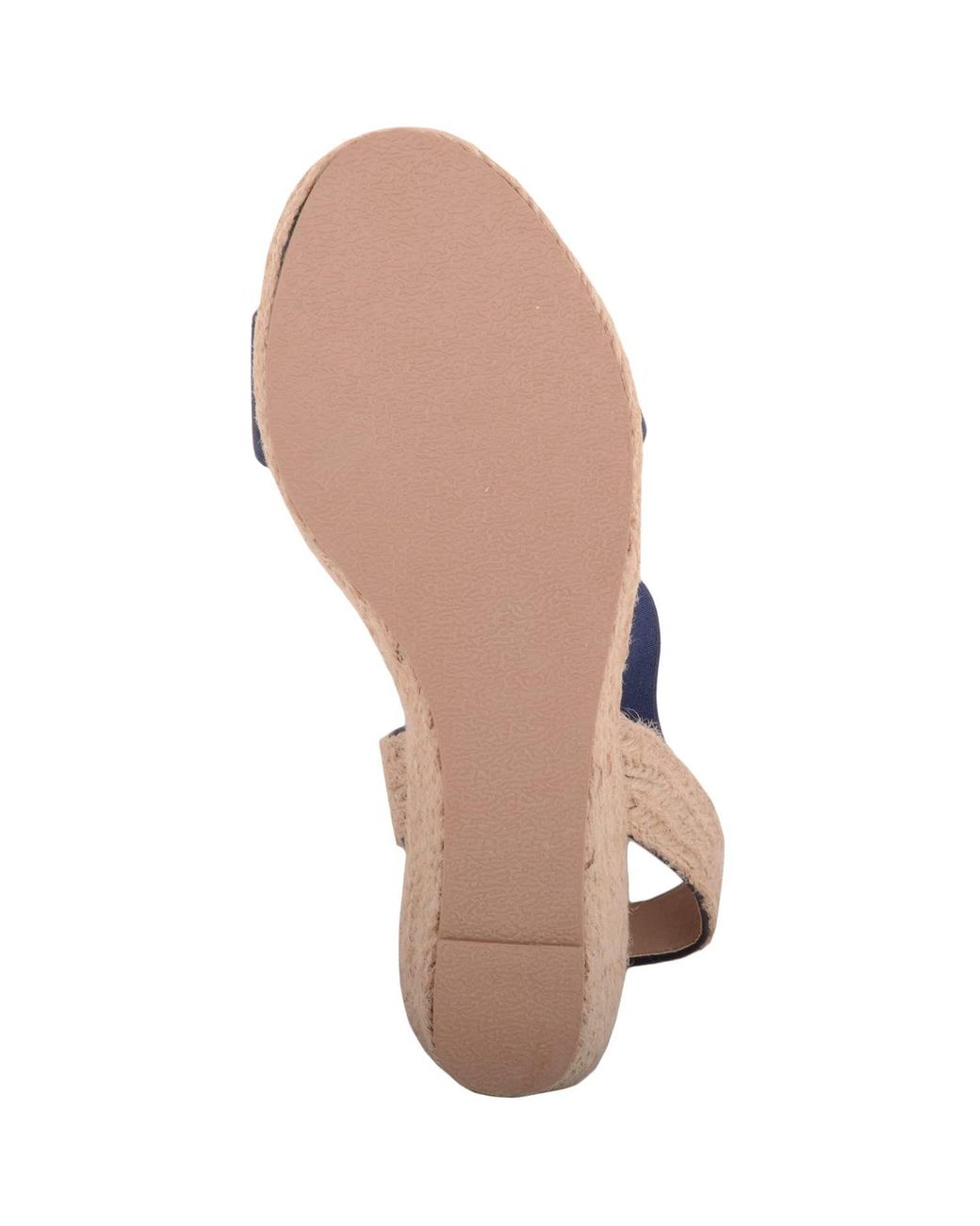 Absolute Footwear Blue Wedged Elasticated Strap Woven Contrast Colour Sandals