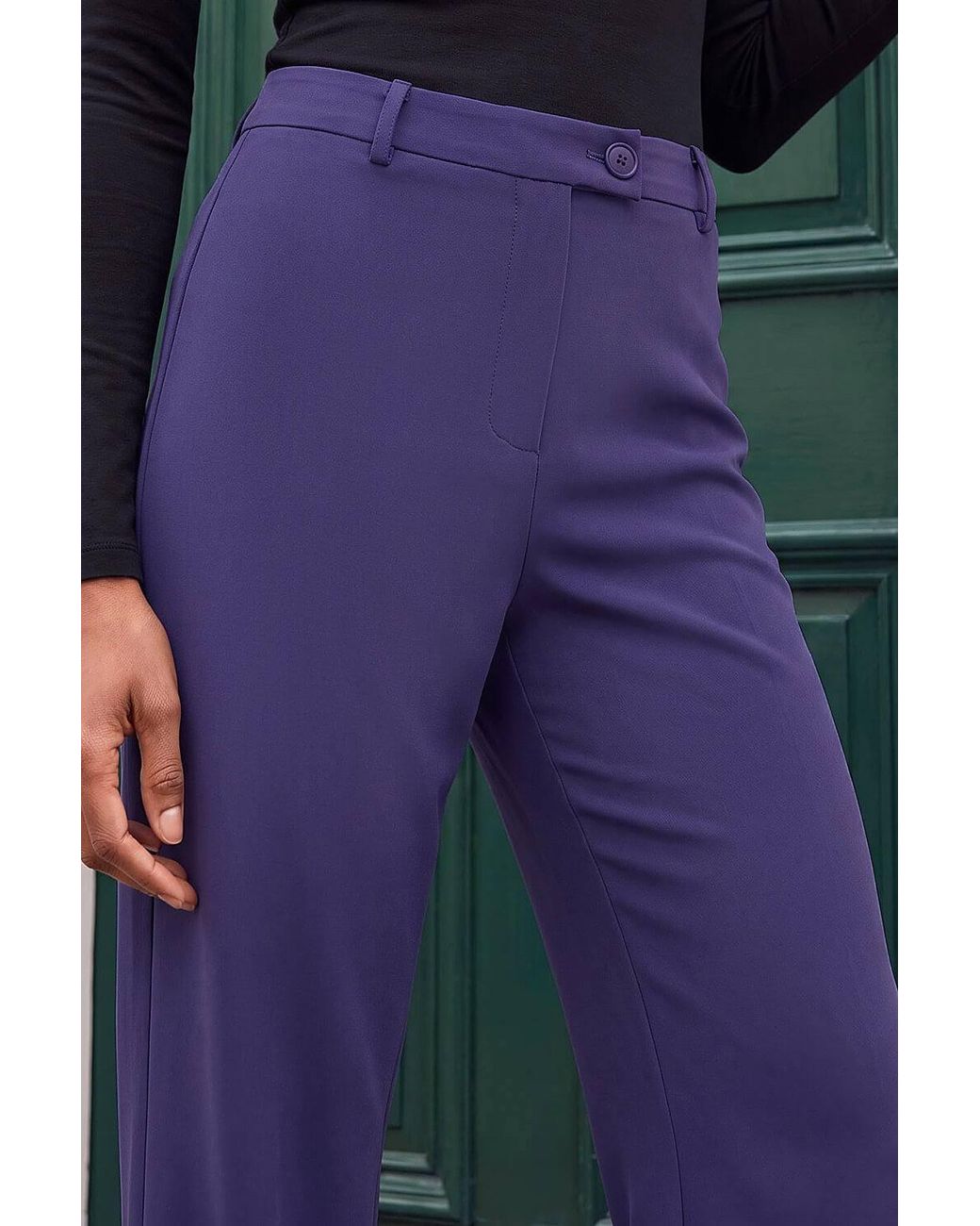 Roman Blue Stretch Bootcut Trouser