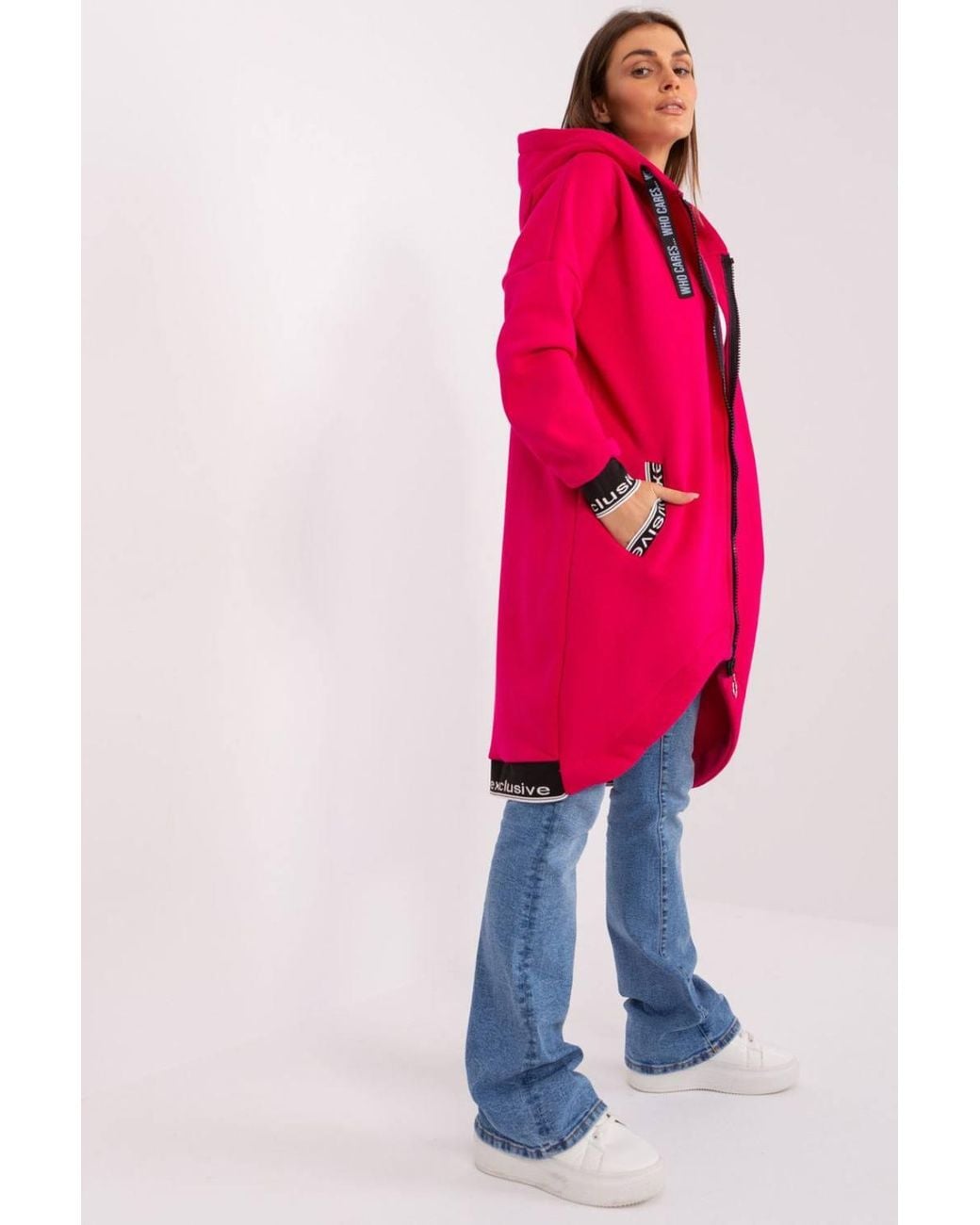 Love Lace Pink Soft Cotton Hooded Zip Sweatshirt