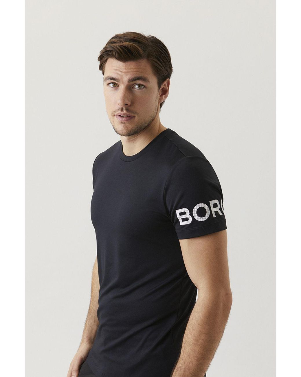 Björn Borg White Designer Sports Running T-Shirt for men