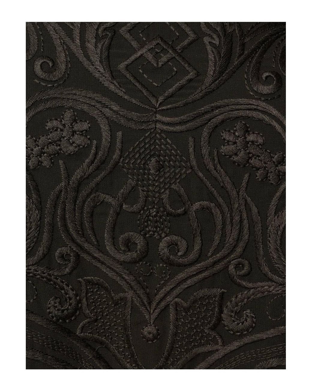 Adrianna Papell Black Embroidery Lace Top