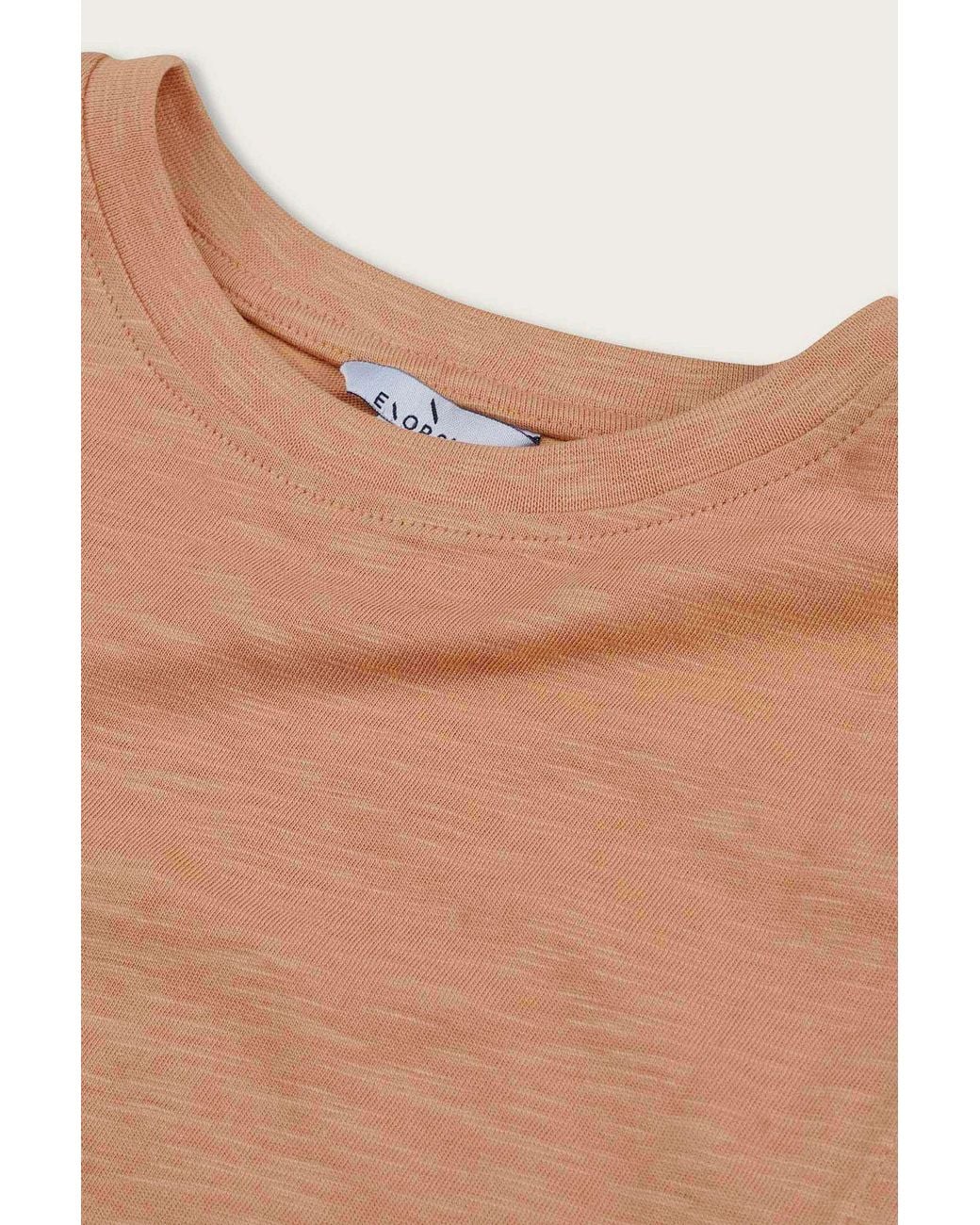 Enorsia Orange Cotton Sleeveless Top
