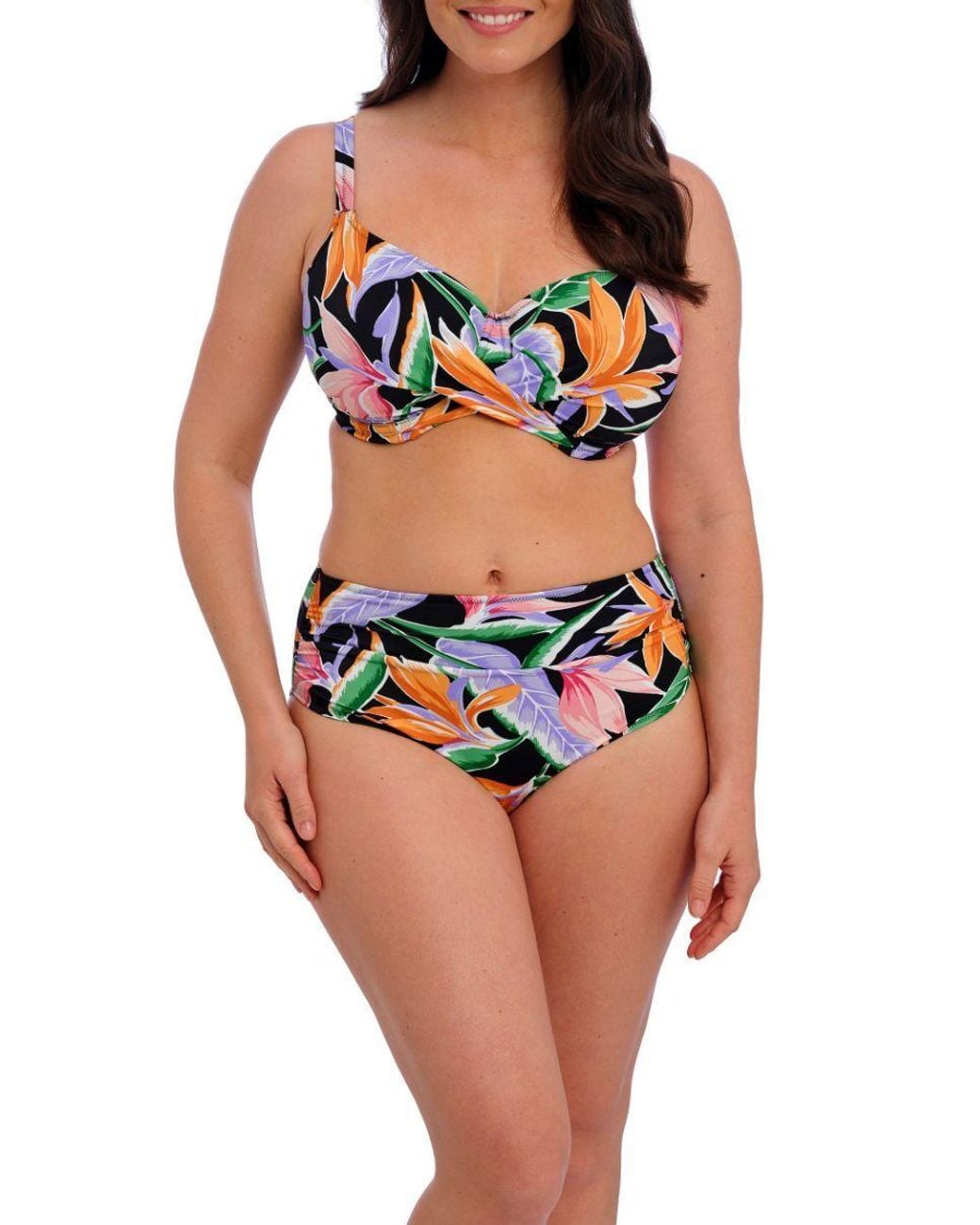 Fantasie Black Mykonos Cove Full Bikini Brief