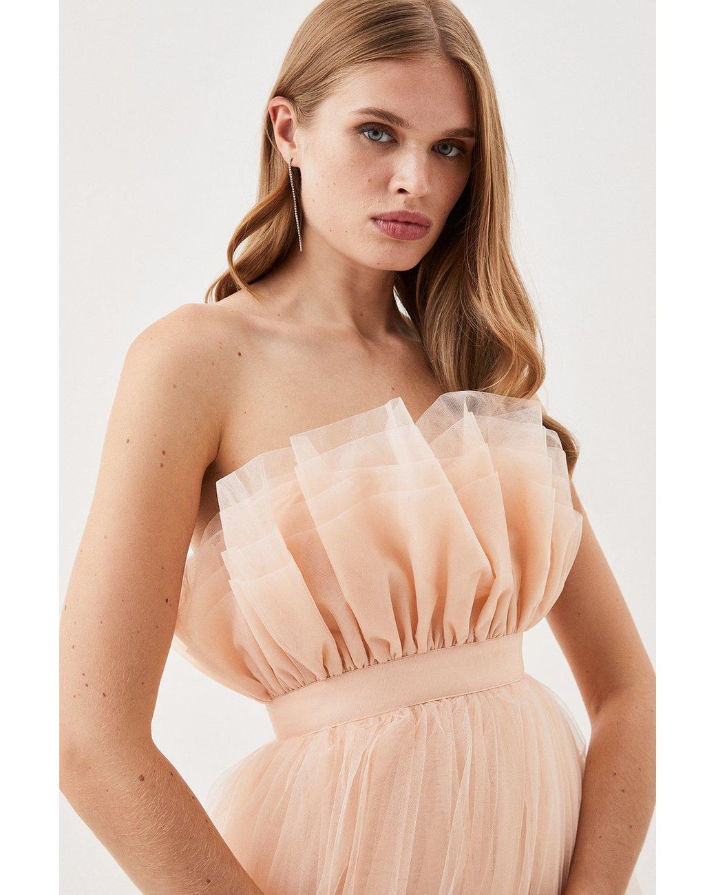 Karen millen peach dress hot sale