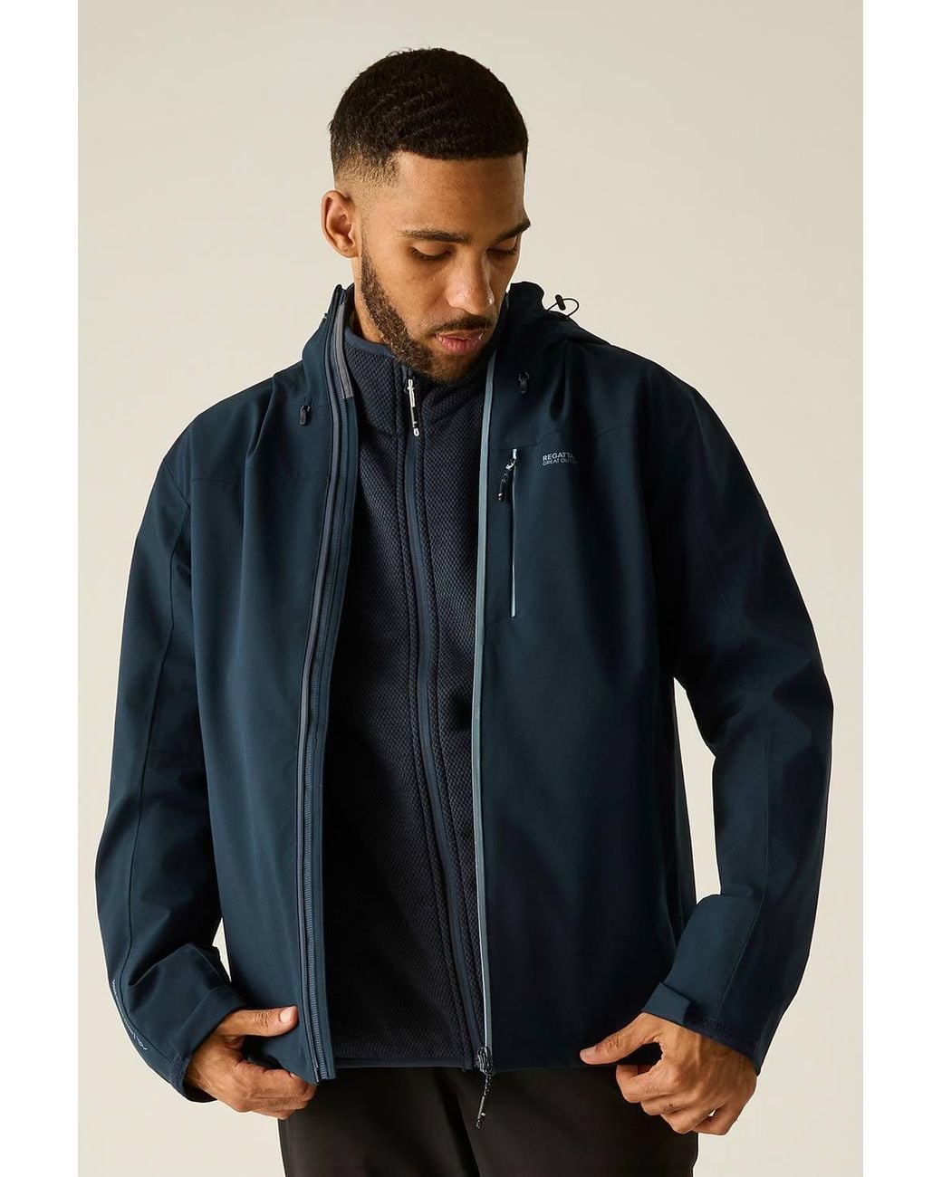 Regatta Blue Birchdale Waterproof Shell Jacket for men