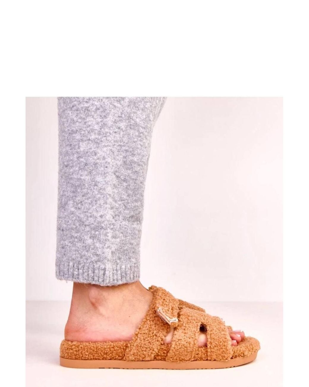 Love Lace Pink Open Front Faux Fur Slippers With Soft Cozy Lining Lightweight