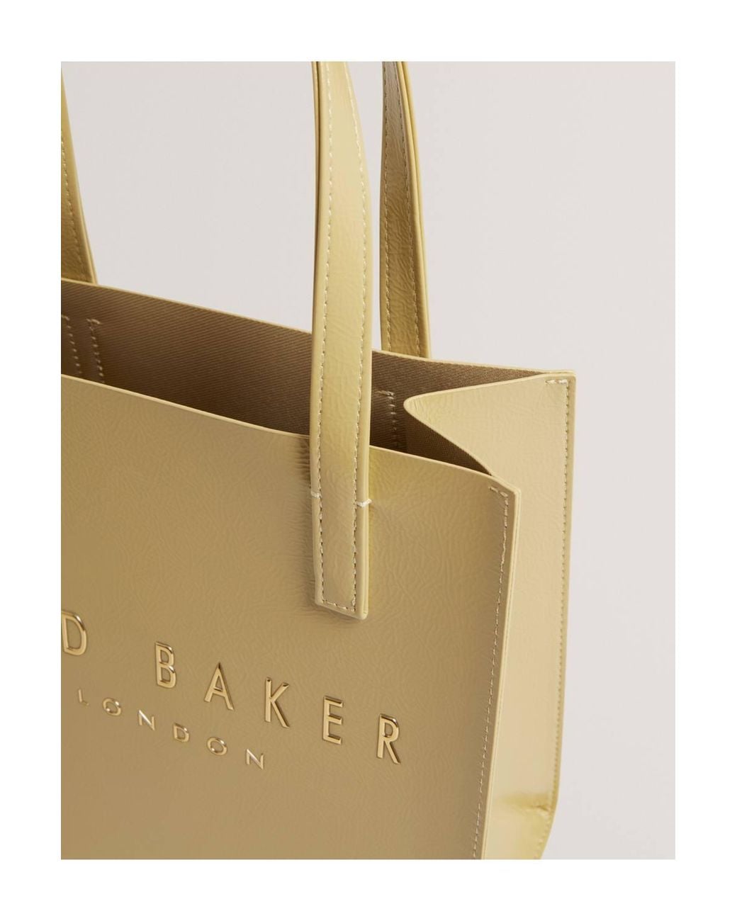 Ted Baker Yellow Crinkle Small Icon Bag