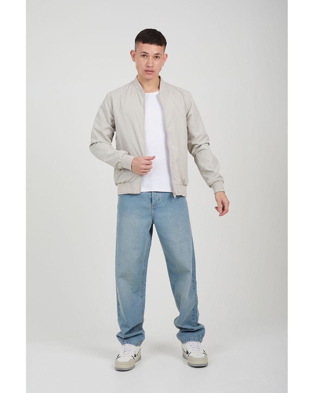 Brave Soul Gray Bomber Jacket for men