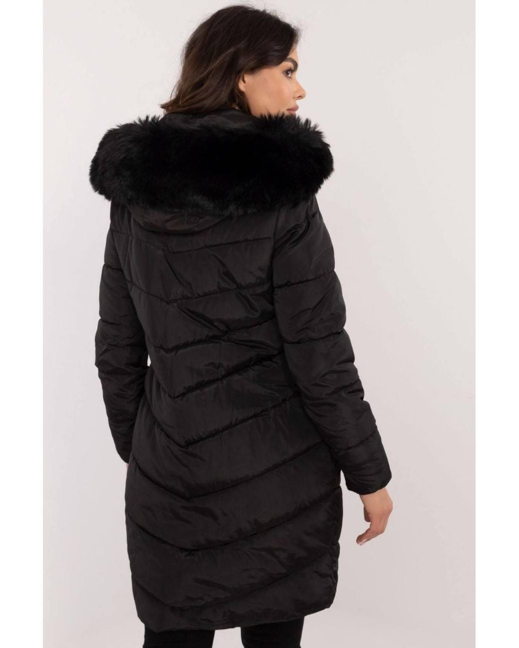 Love Lace Black Quilted Hooded Puffer Jacket With Pockets & Drawstring