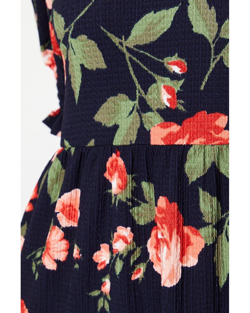 Dorothy Perkins White Petite Floral Tiered Jersey Midi Dress