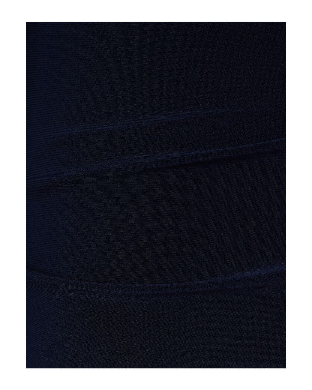 Adrianna Papell Blue Tuxedo Long Dress