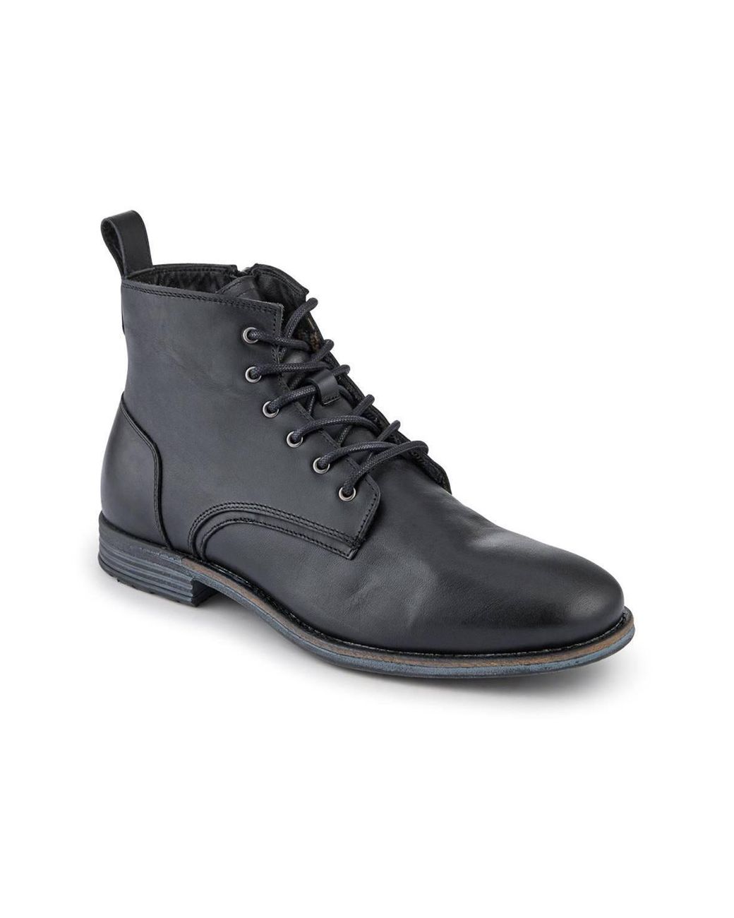 Jones Bootmaker Black Dalias Leather Ankle Boots for men