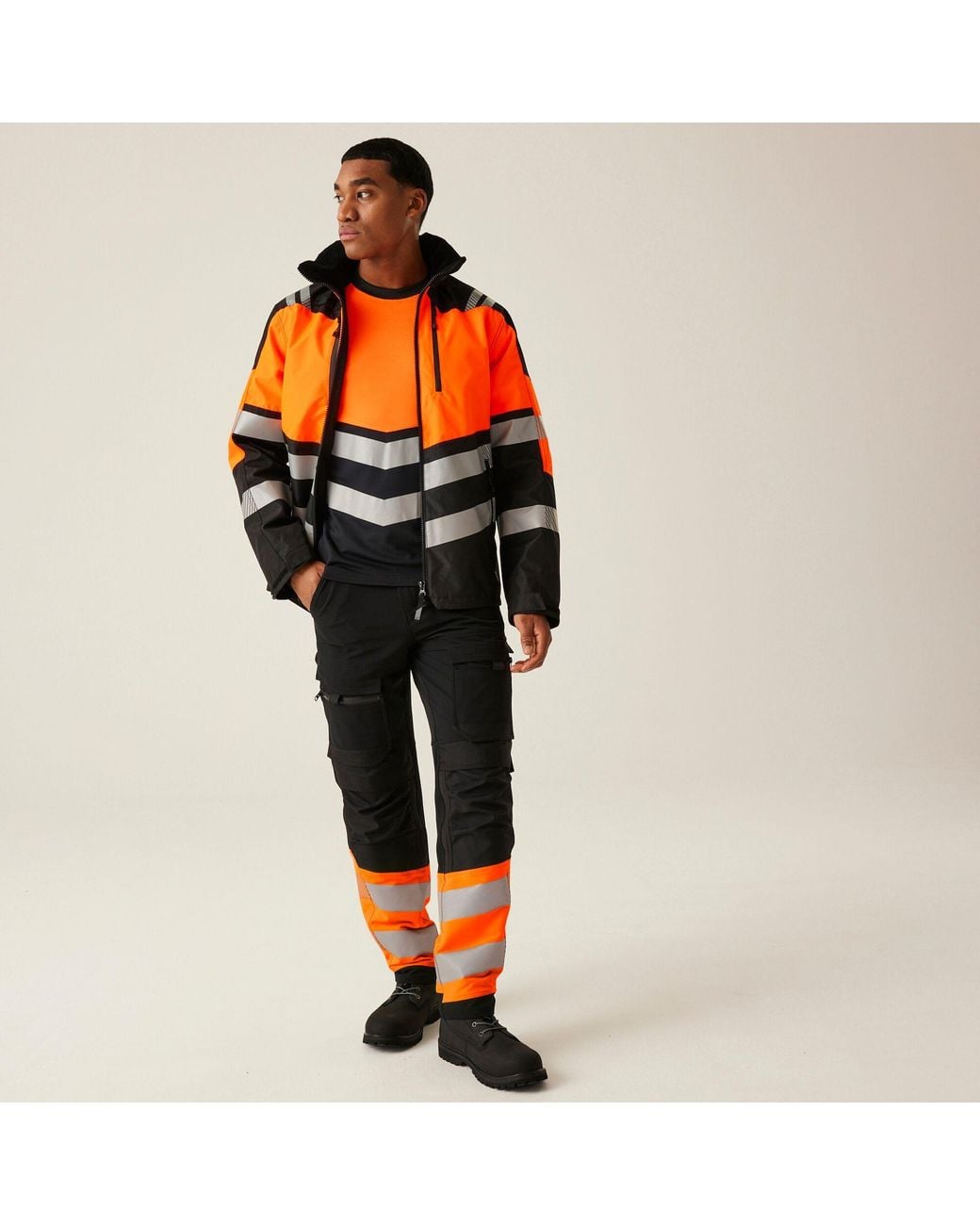 Regatta Orange Hi-Vis X-Pro Waterproof Shell Jacket for men