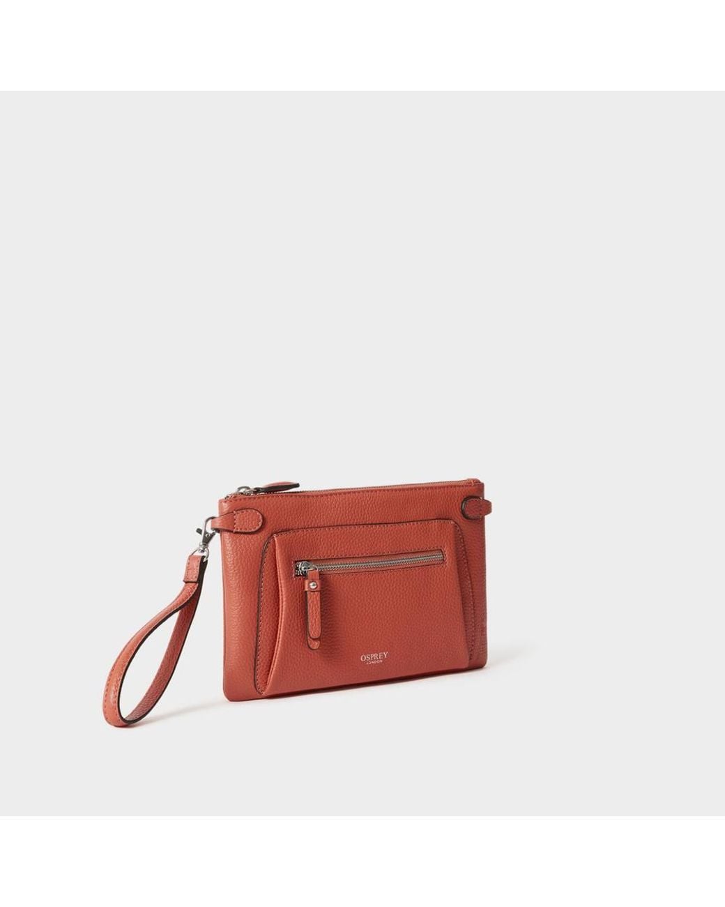 Osprey Blue The Ruby Leather Crossbody Clutch Bag