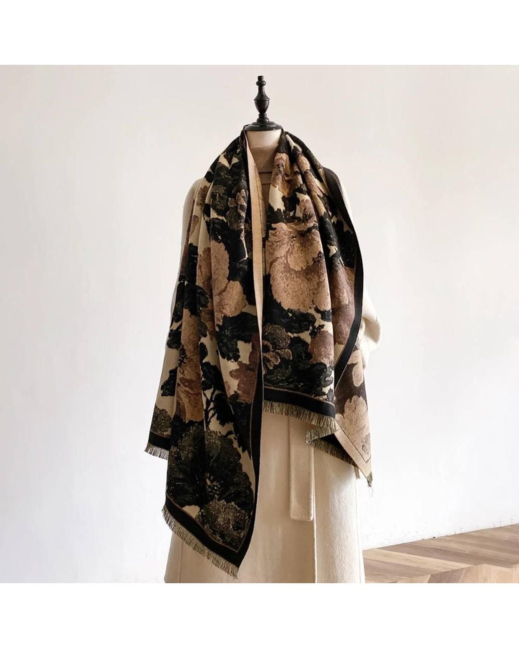 Lemon Daisy Accessories Brown Shirin Autumn Winter Scarf