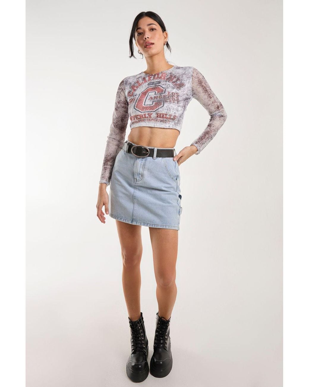 Pink Vanilla White Mesh Athleisure Long Sleeve Net Top