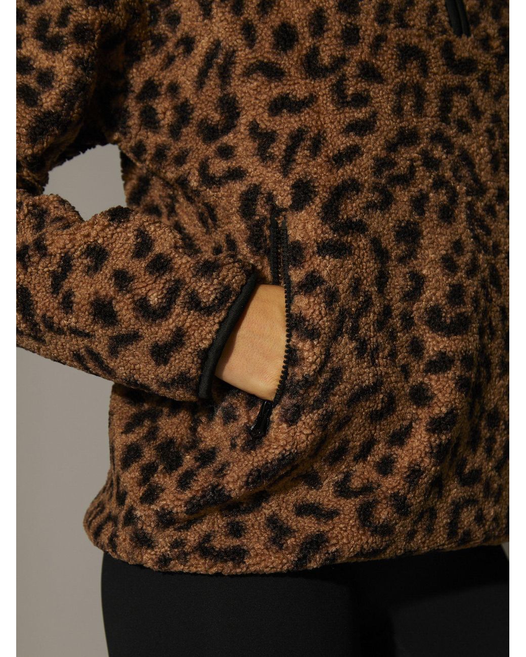 South Beach Brown Borg 1/4 Length Jacket