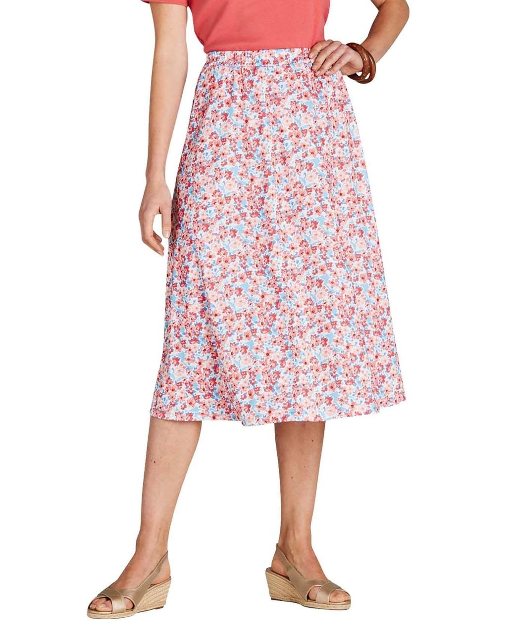 Chums Pink Print Elasticated Waist Skirt