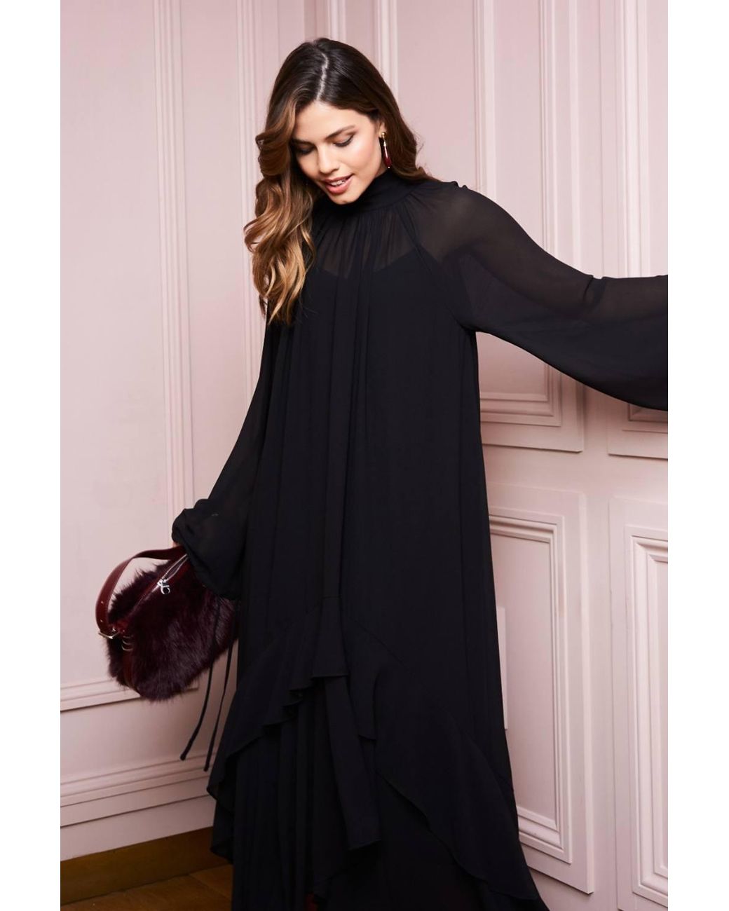 TFNC London Black Rumi Maxi Dress