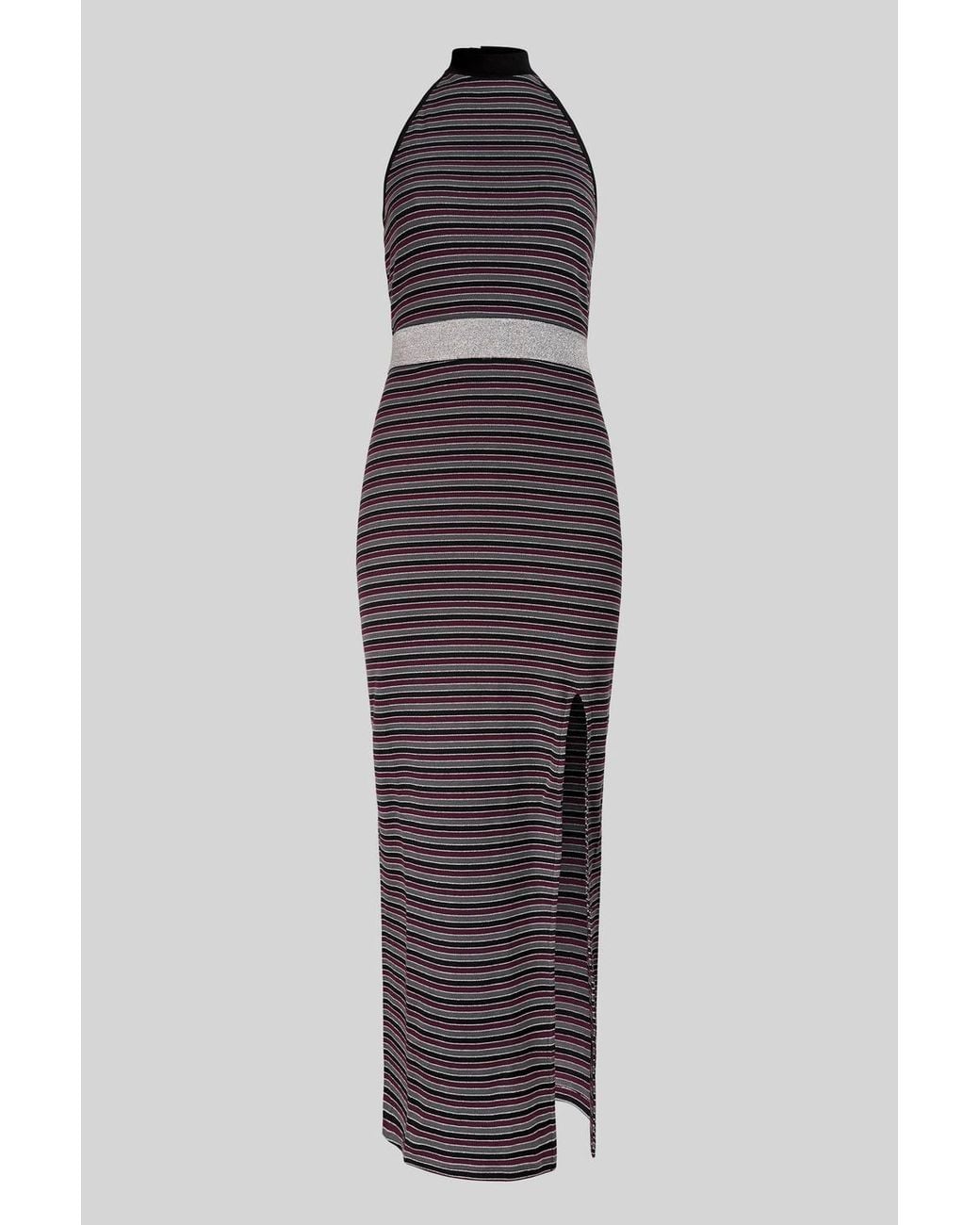 Enorsia Red Halter Neck Premium Jersey Maxi Dress