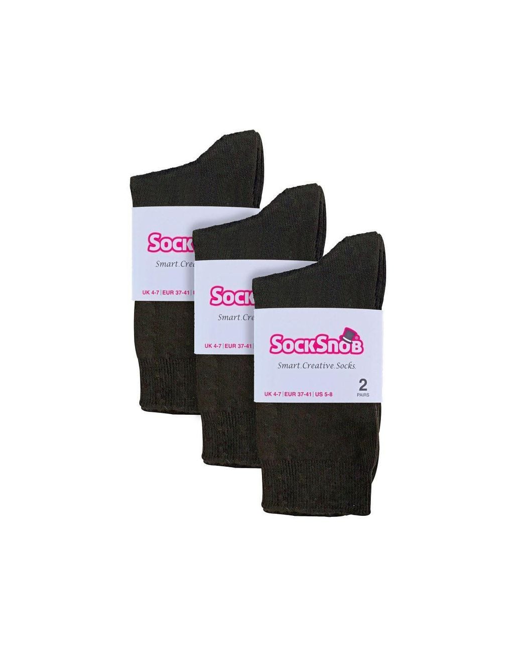 Sock Snob Brown 6 Pairs Plain Cotton Rich Dress Socks