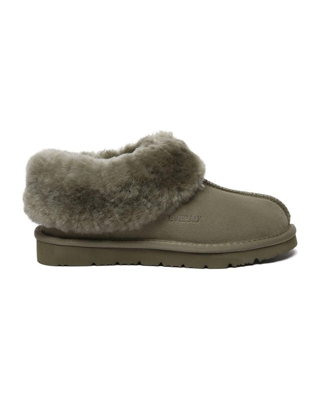 EverAu Australia Green Real Sheepskin Ibis Slippers With Eva Sole