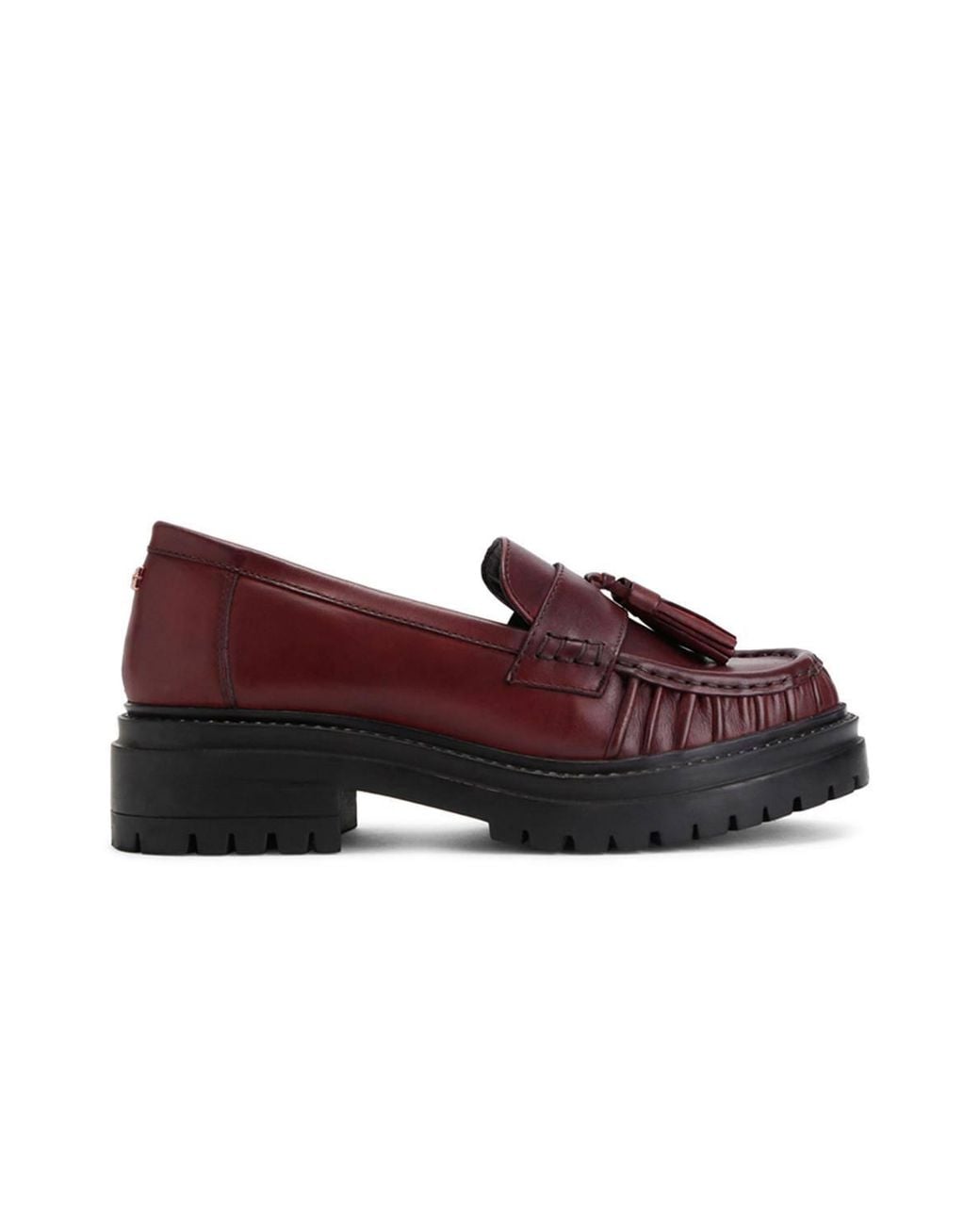 KG by Kurt Geiger Purple 'Tasha Tassel' Leather Flats