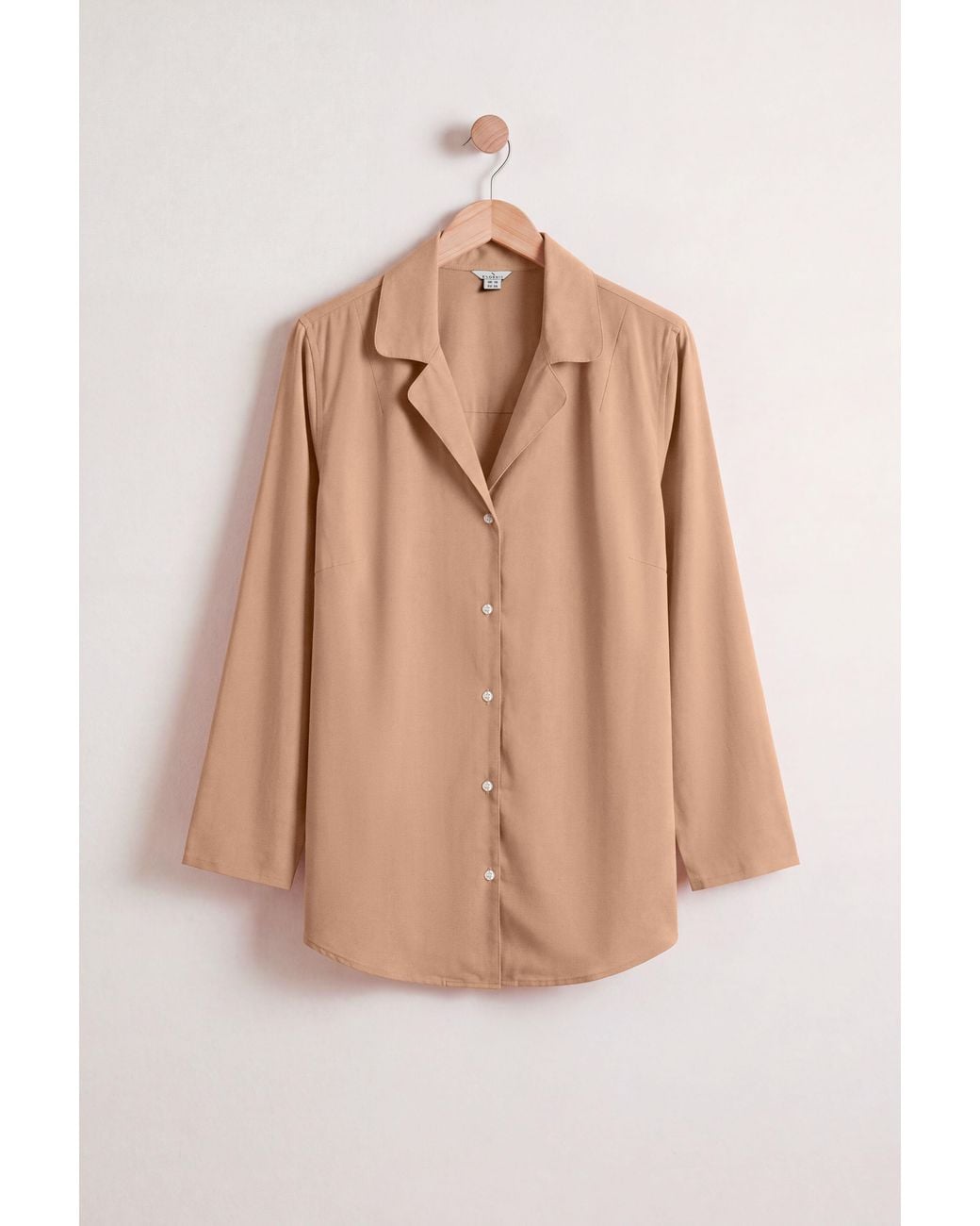 Enorsia Brown Soft Touch Button Through Shirt & Trouser Pyjama Set