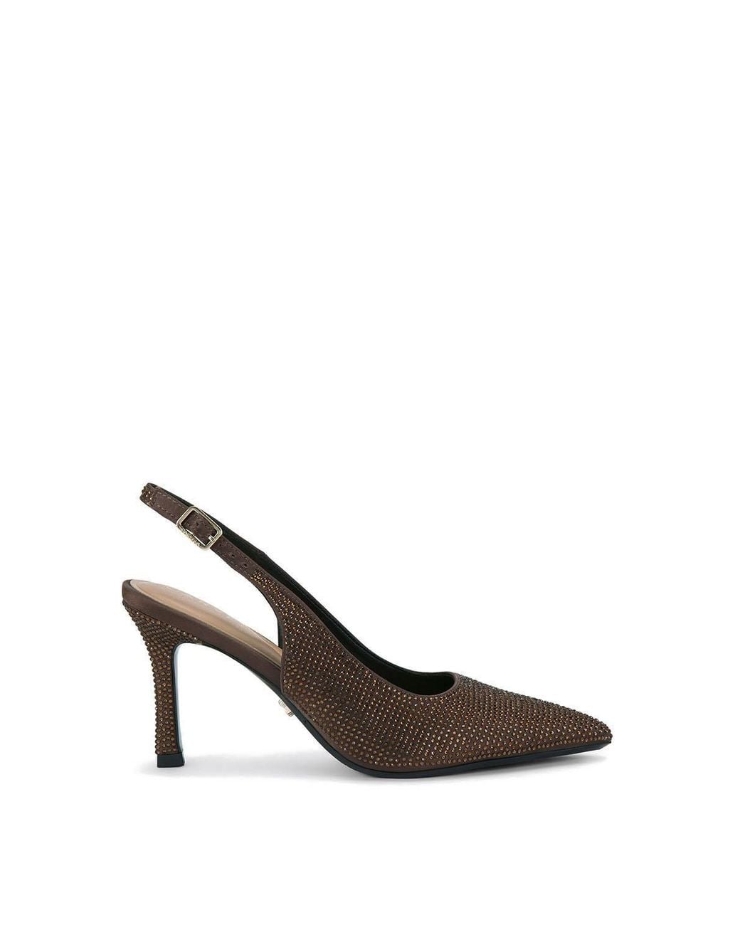 Carvela Kurt Geiger White 'Corletta Sling Jewel' Fabric Heels