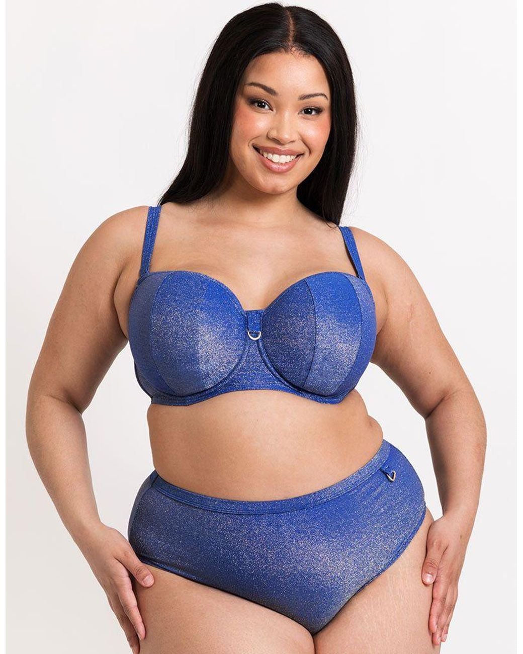 Curvy Kate Blue Sapphire Seas High Waist Bikini Brief