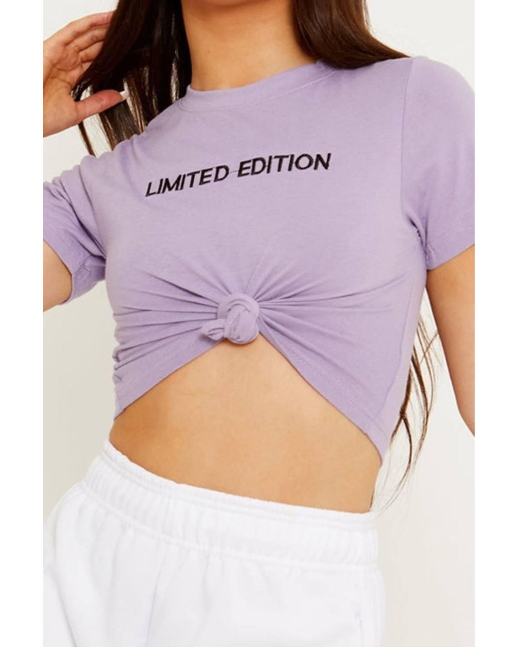 Stylewise Purple Embroidered Knot Front