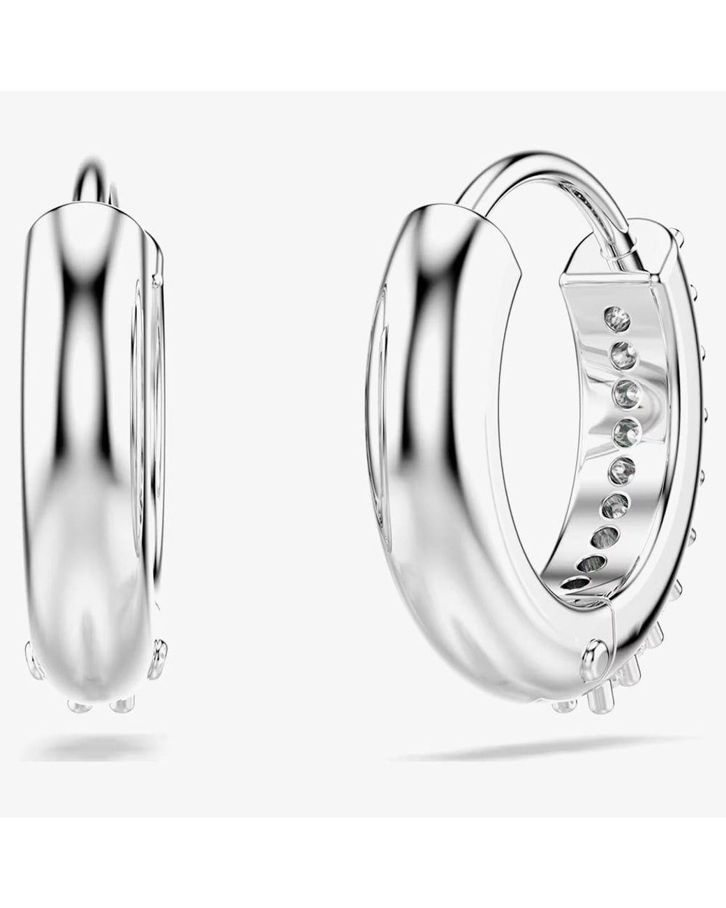 Swarovski Metallic Matrix Tennis Crystal Hoop Earrings 5690670