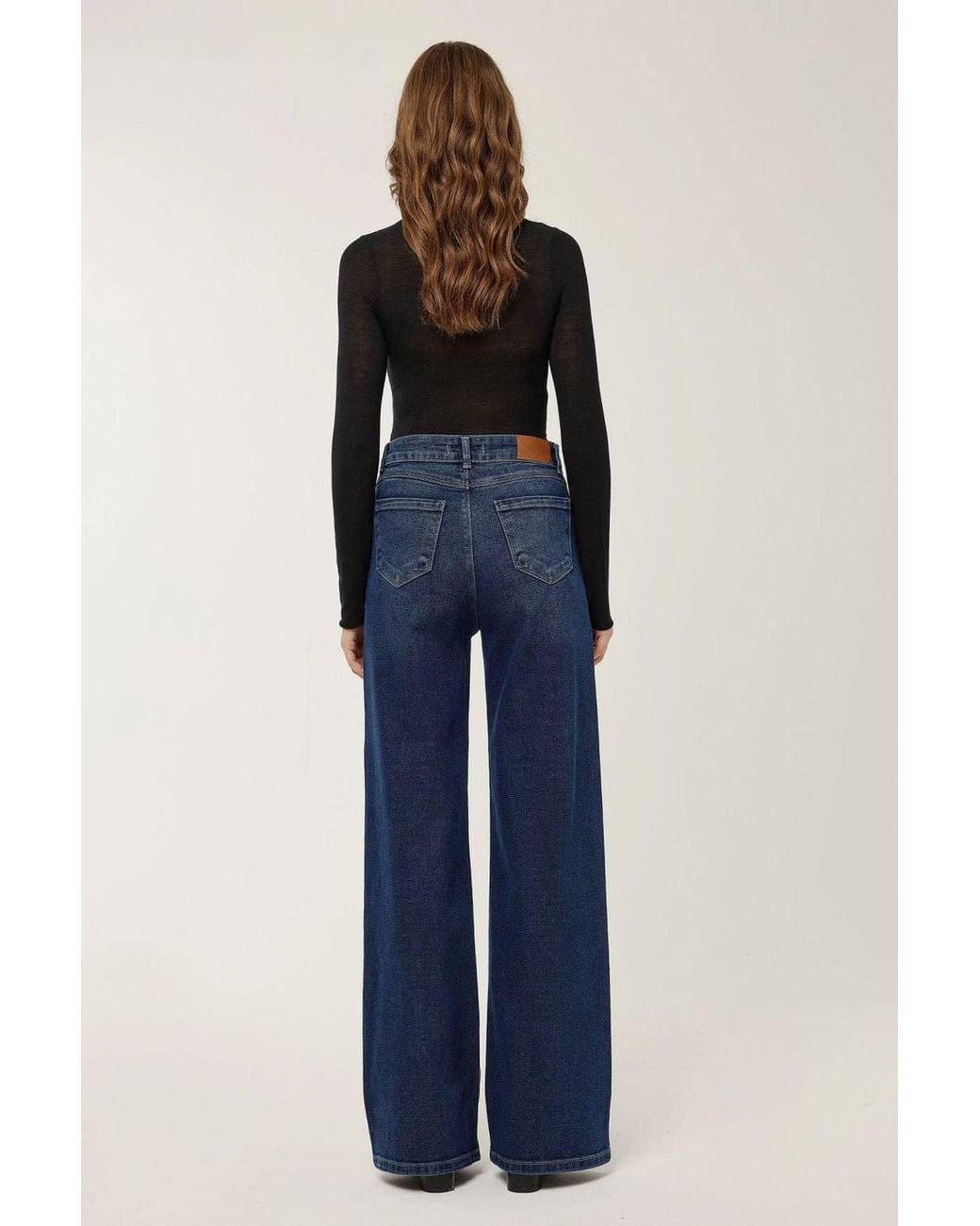 Hiccup Blue High Waist Wide Leg Jeans