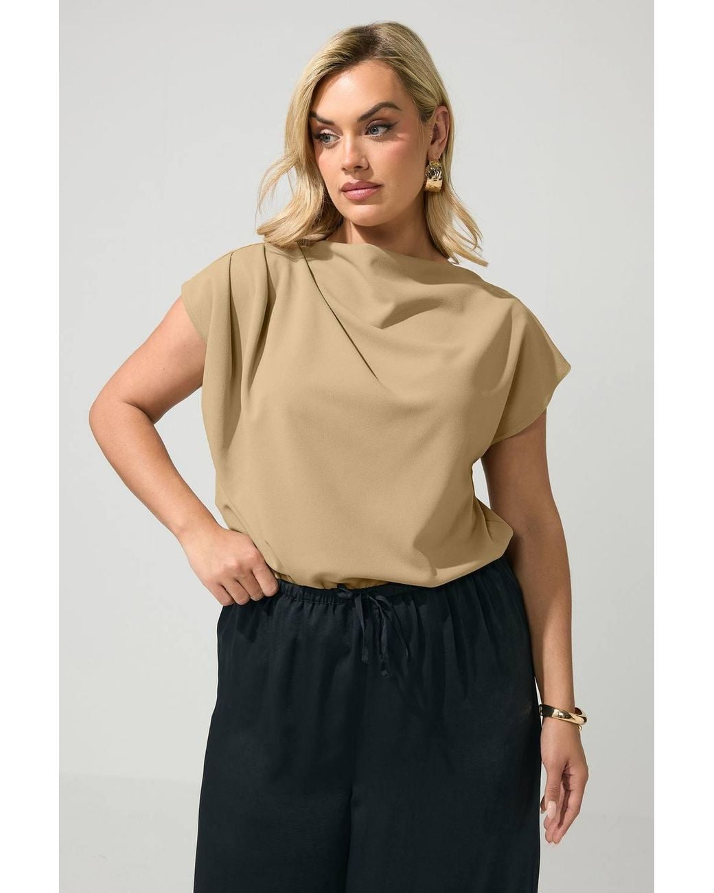 Yours Natural Drape Shoulder Top